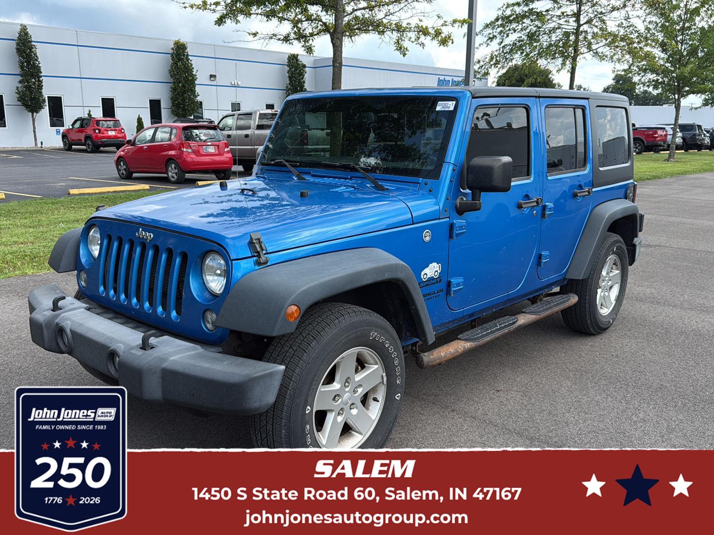 Hydro Blue Pearlcoat 2016 Jeep Wrangler SUV / Crossover Four-Wheel Drive 5-Speed Automatic