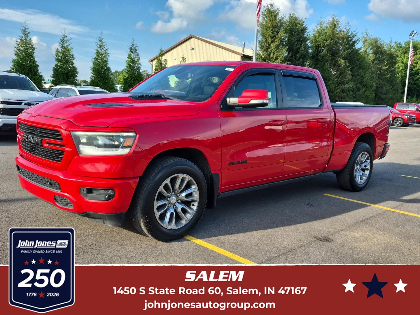 Flame Red 2019 RAM 1500 Pickup Truck 8-Speed Automatic