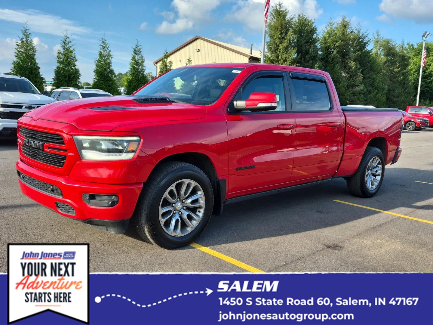 Flame Red 2019 RAM 1500 Pickup Truck 8-Speed Automatic