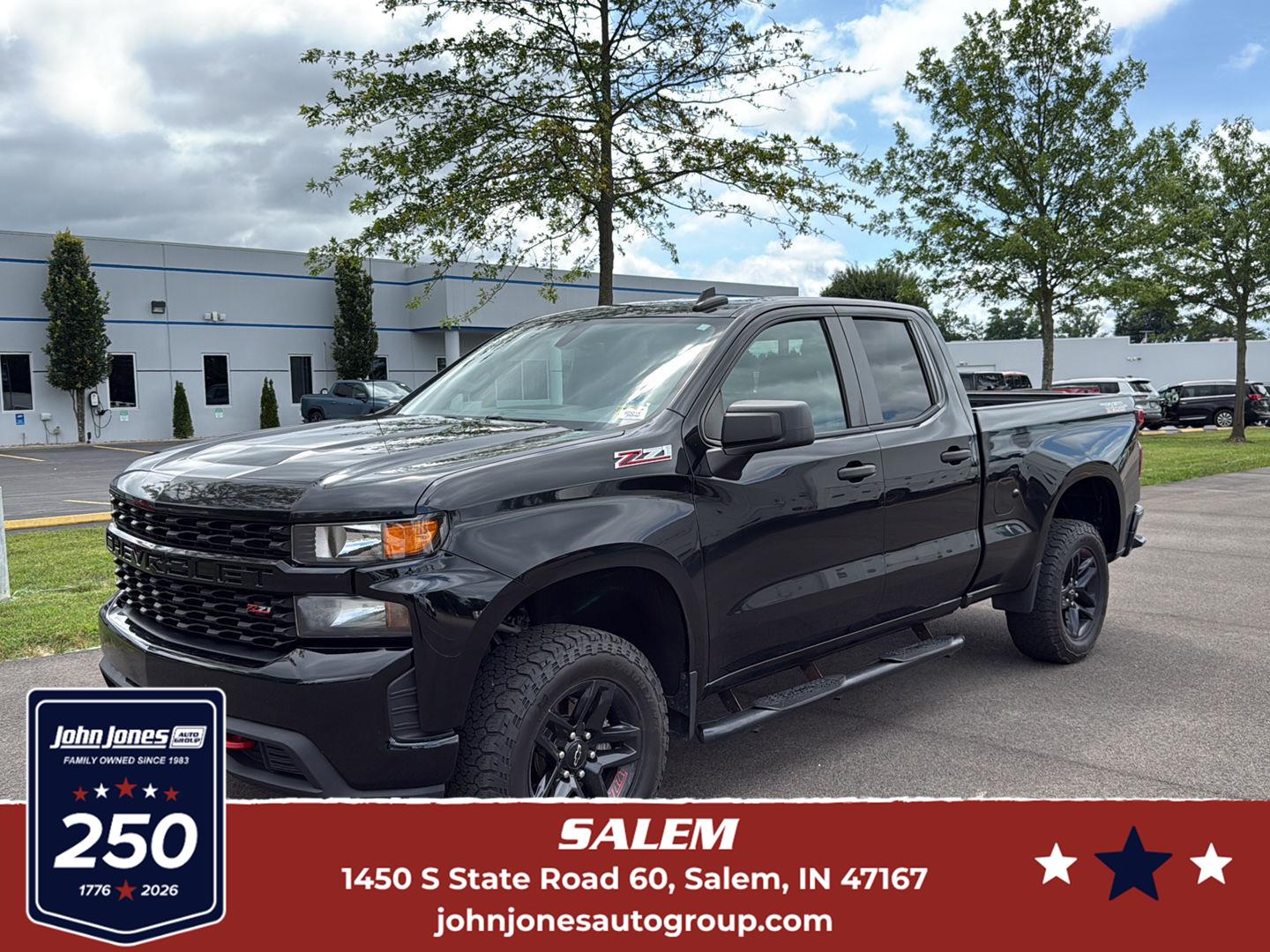 Black 2019 Chevrolet Silverado 1500 Pickup Truck Four-Wheel Drive 6-Speed Automatic