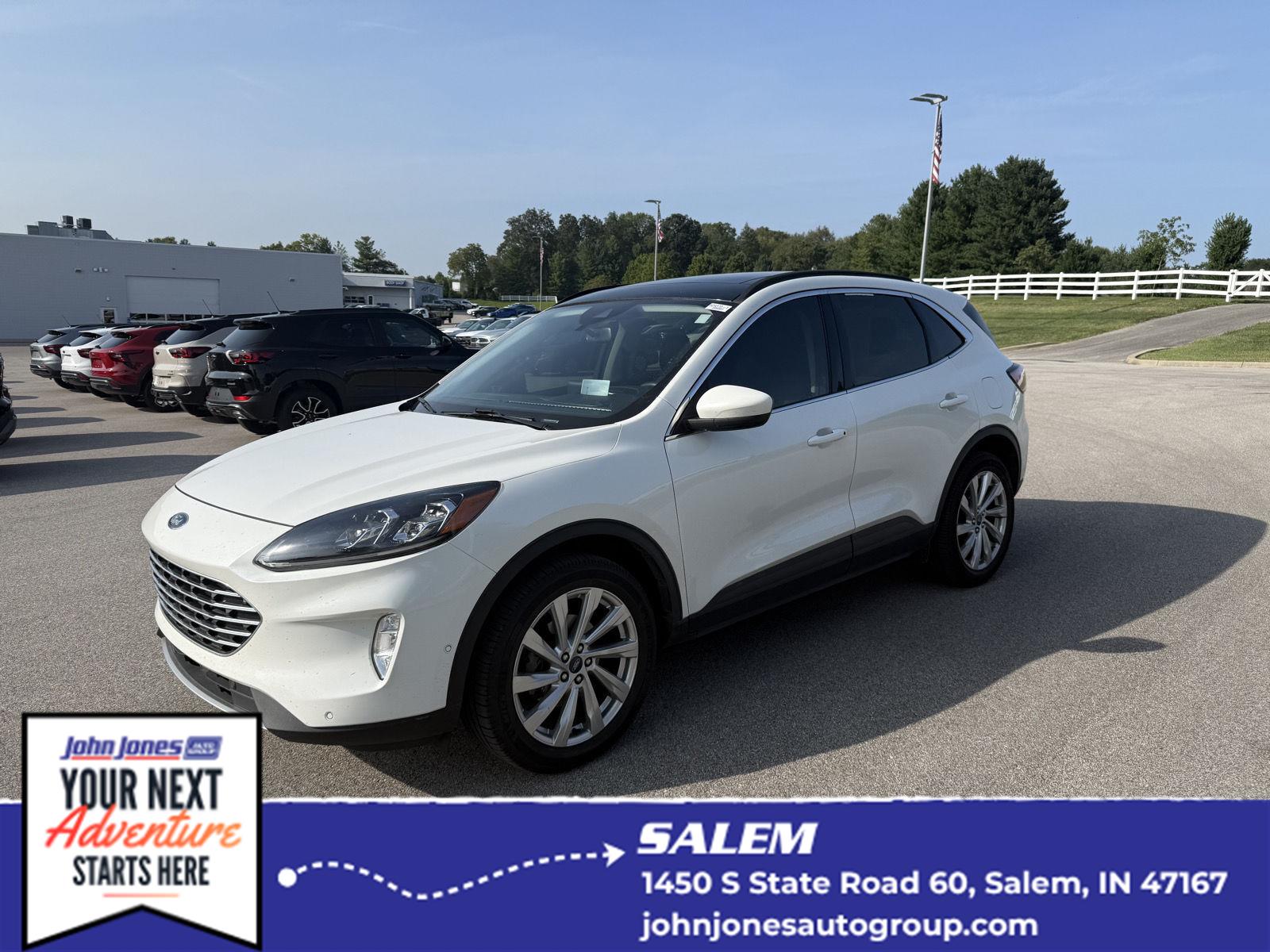 Star White Metallic Tri-Coat 2021 Ford Escape SUV / Crossover All-Wheel Drive 8-Speed Automatic