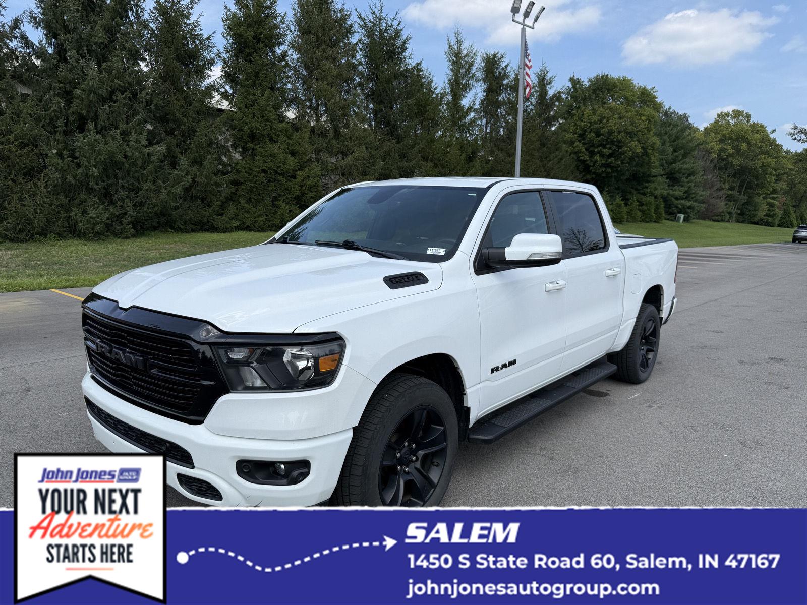 Bright White Clearcoat 2020 RAM 1500 Pickup Truck Four-Wheel Drive 8-Speed Automatic