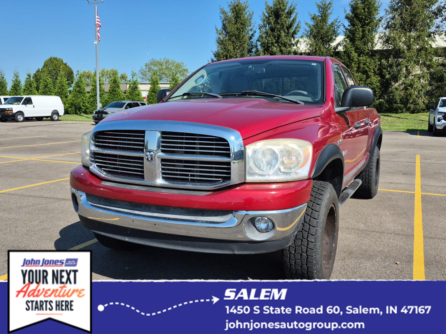2008 Dodge RAM 1500 Rojo (Inferno Red Crystal Pearlcoat) Camioneta Todo terreno 5 velocidades Automática