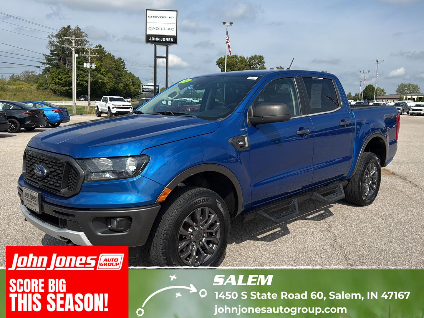 Lightning Blue 2020 Ford Ranger Pickup Truck Four-Wheel Drive Automatic