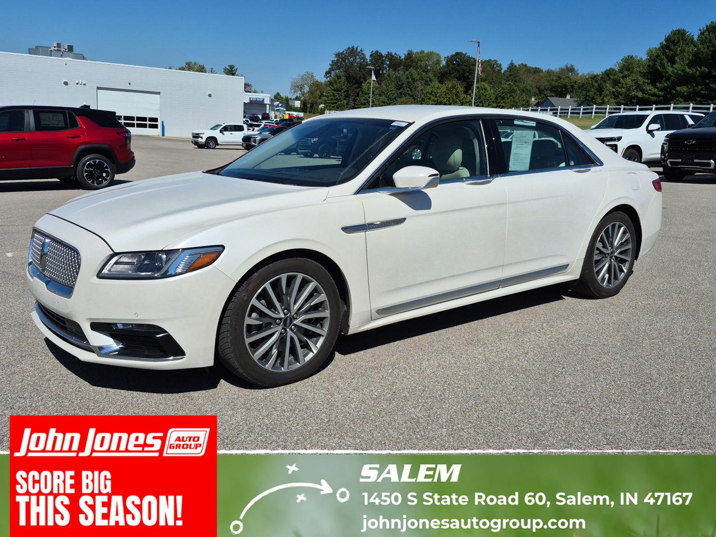 White Platinum Metallic Tri-Coat 2018 Lincoln Continental Sedan Front-Wheel Drive 6-Speed Automatic
