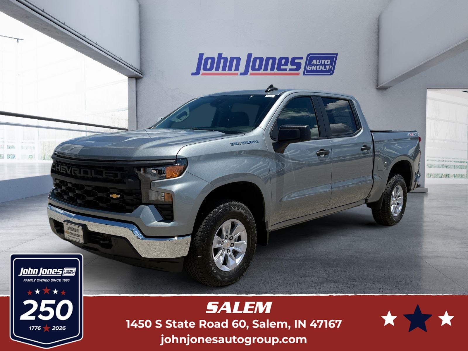 Sterling Gray Metallic 2026 Chevrolet Silverado 1500 Pickup Truck Four-Wheel Drive Automatic