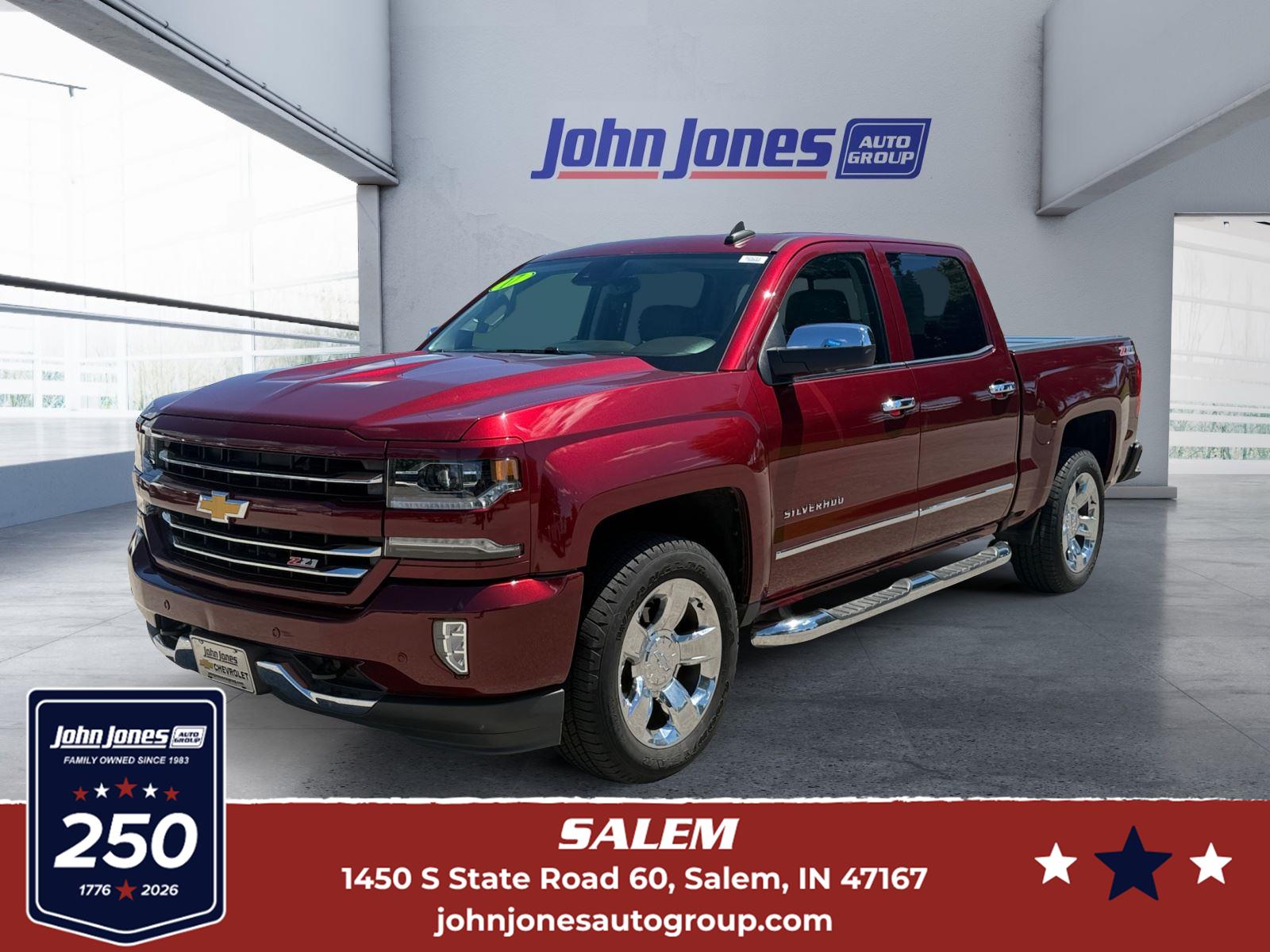 Siren Red Tintcoat 2017 Chevrolet Silverado 1500 Pickup Truck Four-Wheel Drive 8-Speed Automatic