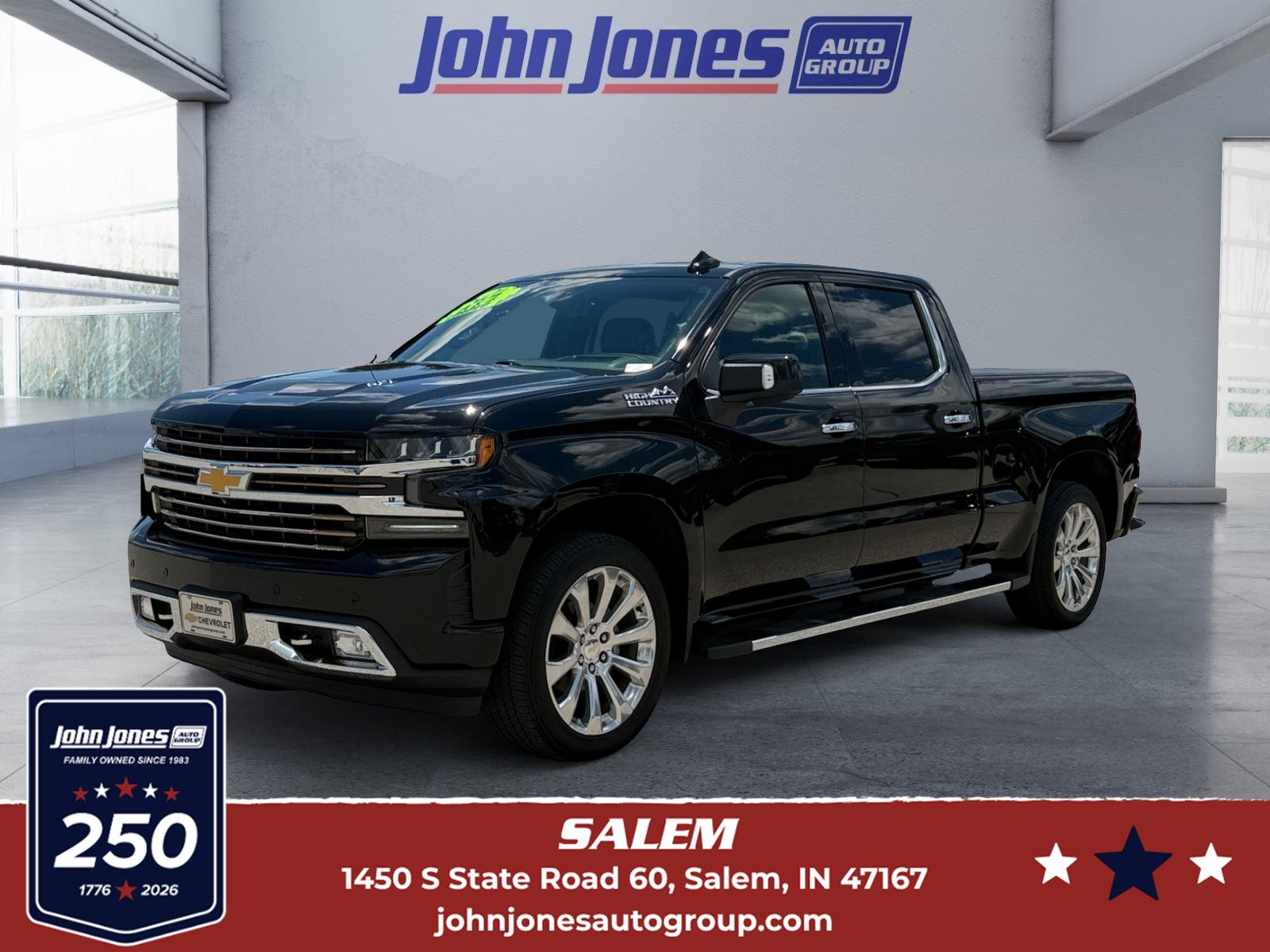 Black 2020 Chevrolet Silverado 1500 Pickup Truck Four-Wheel Drive Automatic
