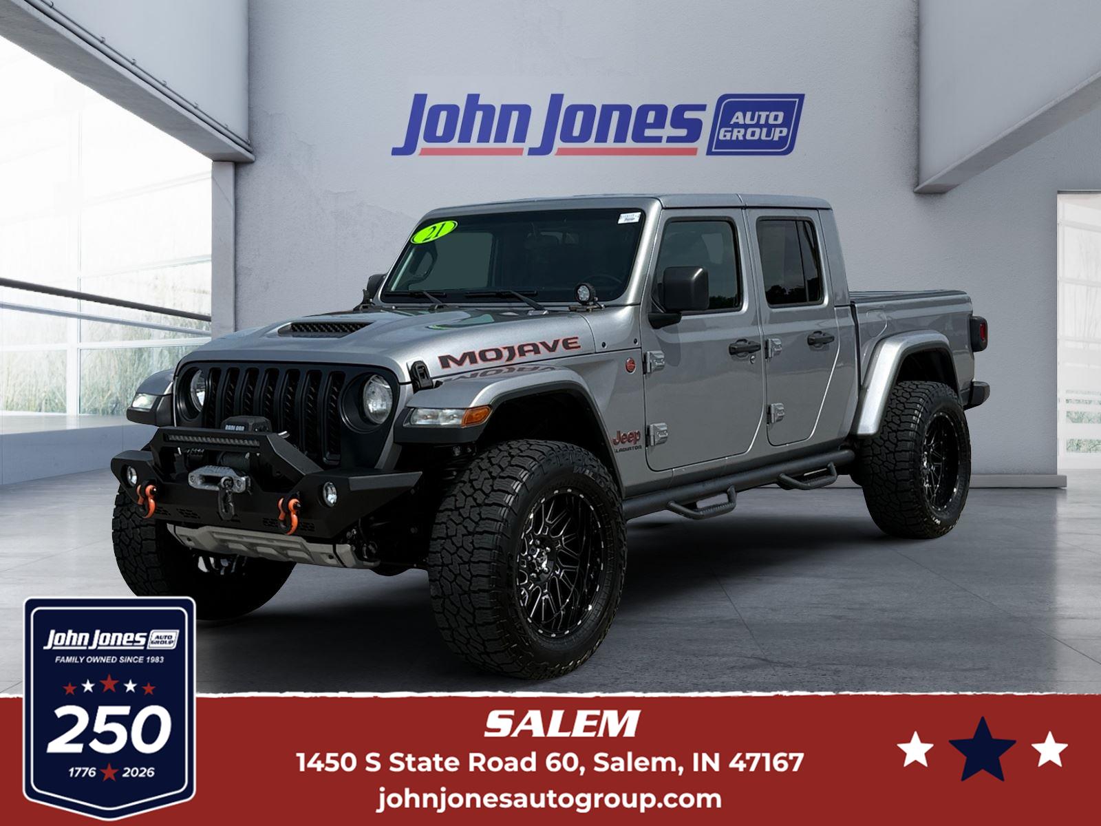 Billet Silver Metallic Clearcoat 2021 Jeep Gladiator Pickup Truck Four-Wheel Drive 8-Speed Automatic