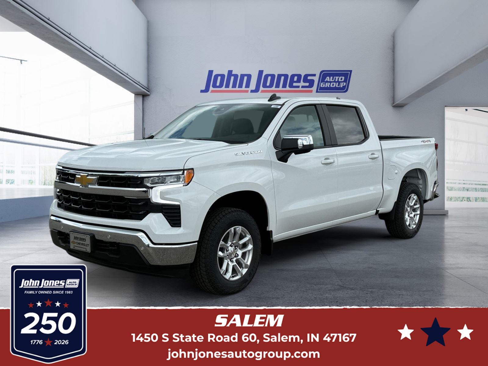 Summit White 2026 Chevrolet Silverado 1500 Pickup Truck Four-Wheel Drive Automatic
