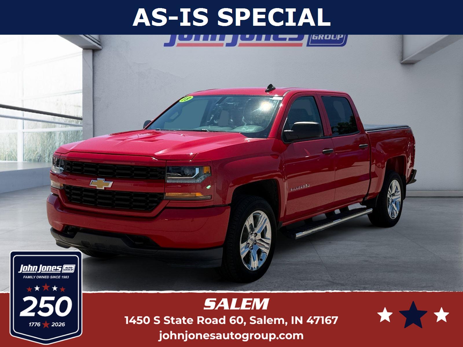 Red Hot 2018 Chevrolet Silverado 1500 Pickup Truck Four-Wheel Drive 6-Speed Automatic