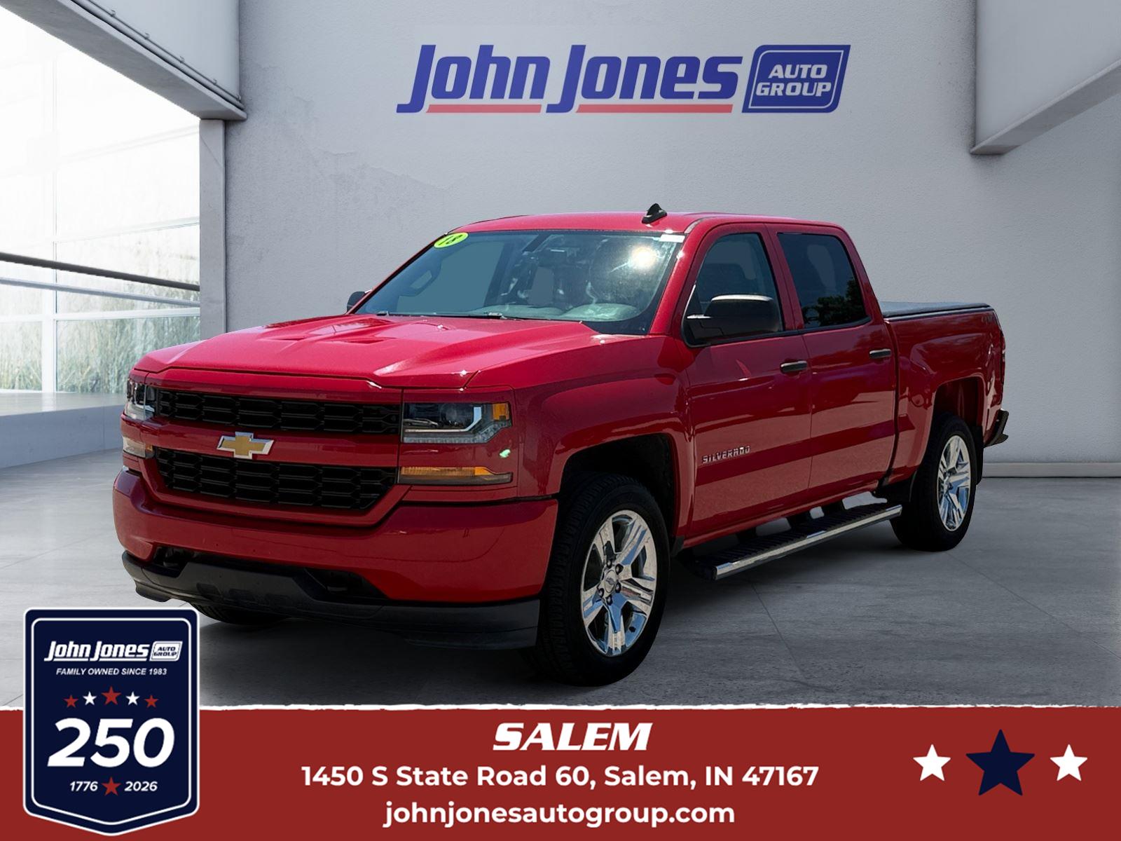 Red Hot 2018 Chevrolet Silverado 1500 Pickup Truck Four-Wheel Drive 6-Speed Automatic