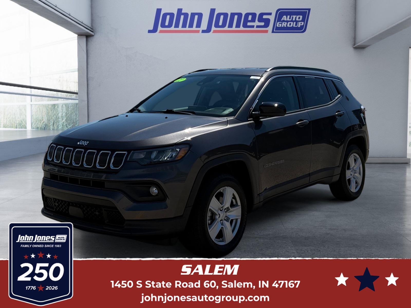 Gray (Granite Crystal Metallic Clearcoat) 2022 Jeep Compass SUV / Crossover Four-Wheel Drive 9-Speed Automatic