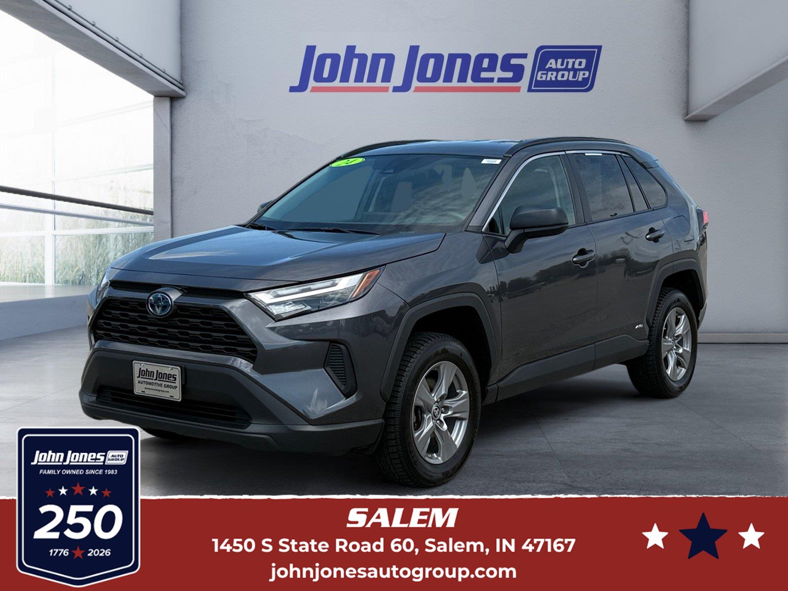 Magnetic Gray Metallic 2024 Toyota RAV4 Hybrid SUV / Crossover All-Wheel Drive Continuously Variable Transmission