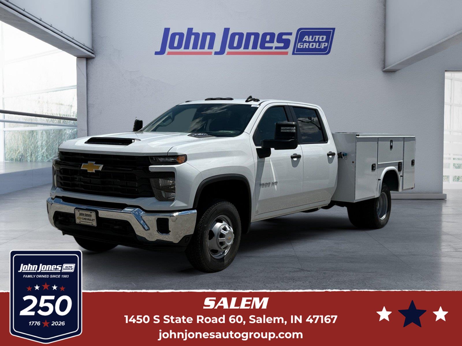 Summit White 2026 Chevrolet Silverado 3500HD Chassis Pickup Truck Four-Wheel Drive Automatic