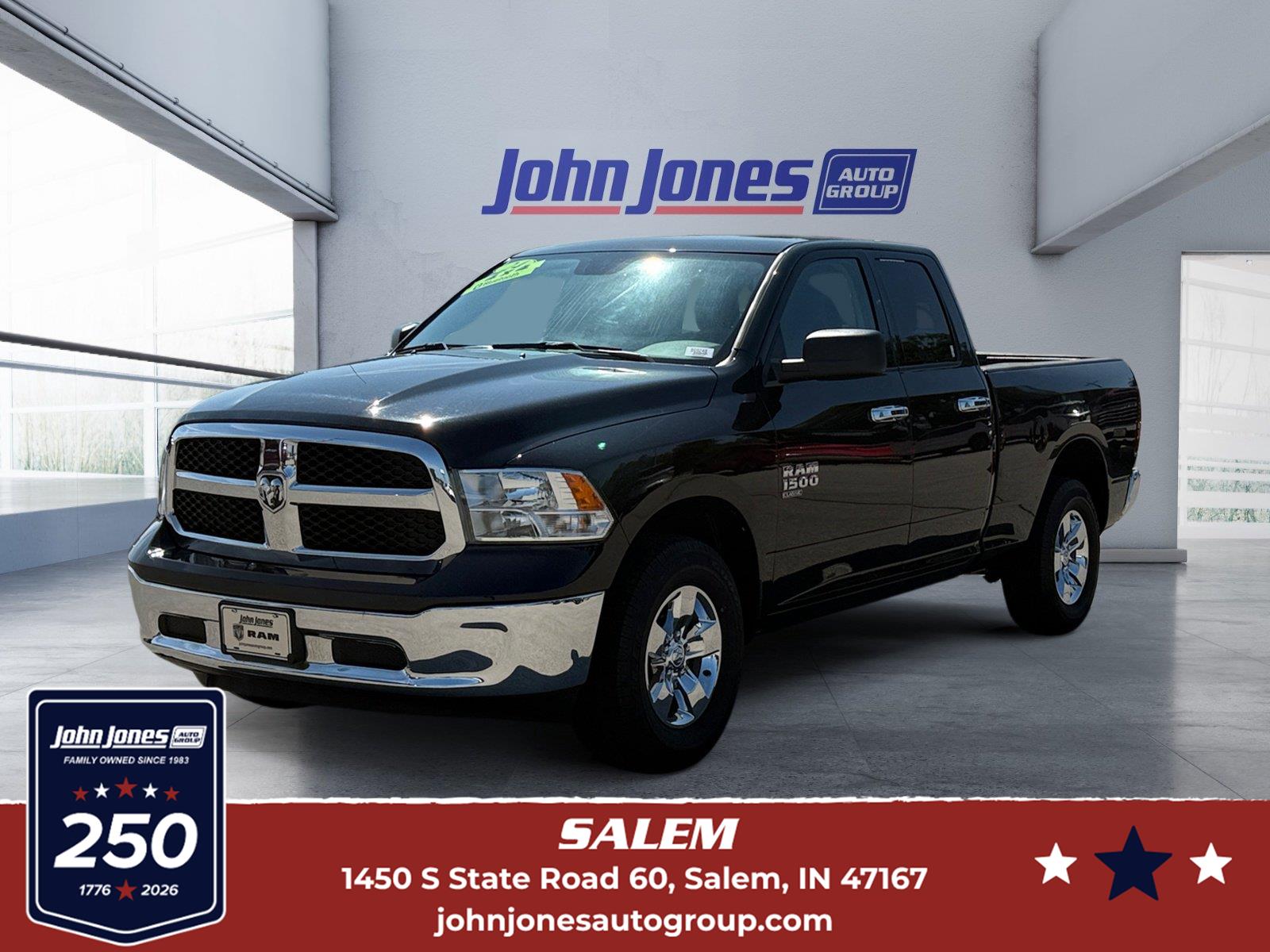 Diamond Black Crystal Pearlcoat 2024 RAM 1500 Pickup Truck Four-Wheel Drive 8-Speed Automatic