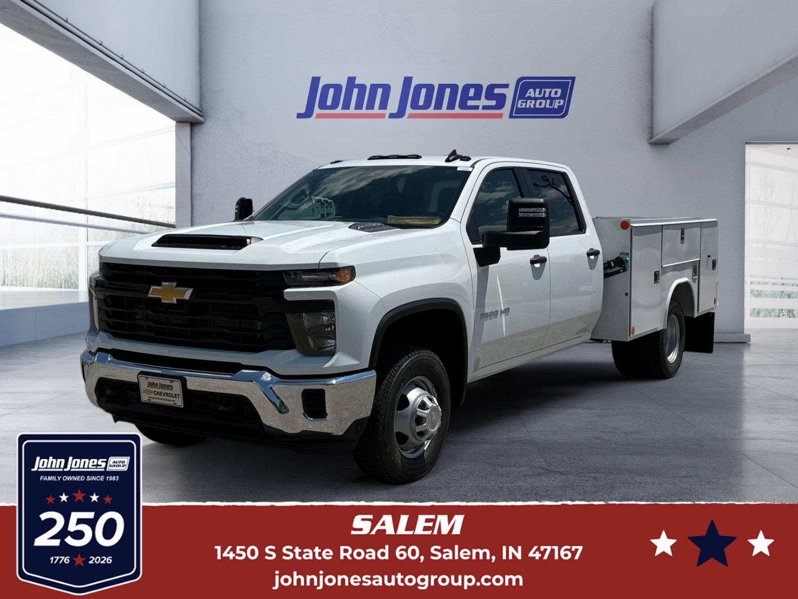 Summit White 2026 Chevrolet Silverado 3500HD Chassis Pickup Truck Four-Wheel Drive Automatic