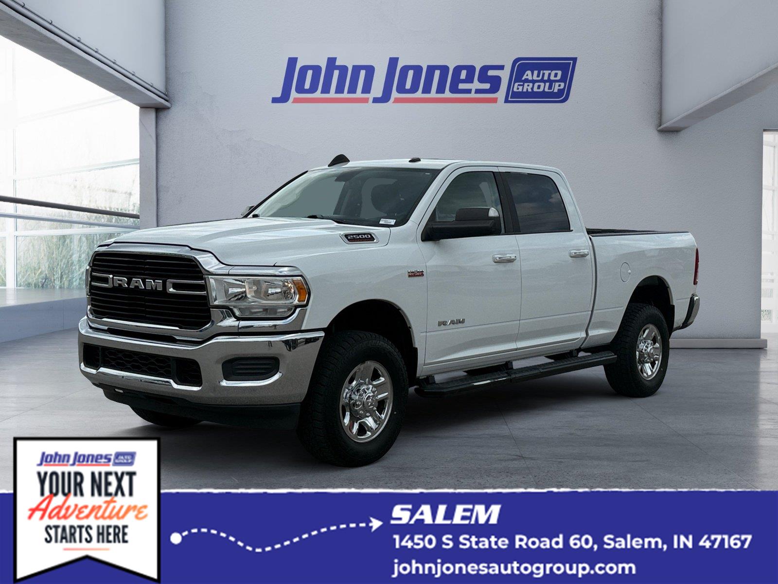 Bright White Clearcoat 2019 RAM 2500 Pickup Truck Four-Wheel Drive 8-Speed Automatic