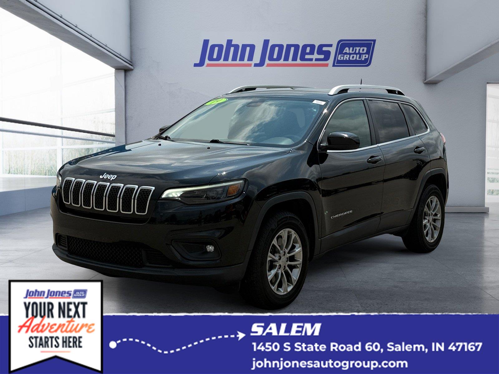 Diamond Black Crystal Pearlcoat 2019 Jeep Cherokee SUV / Crossover Four-Wheel Drive 9-Speed Automatic