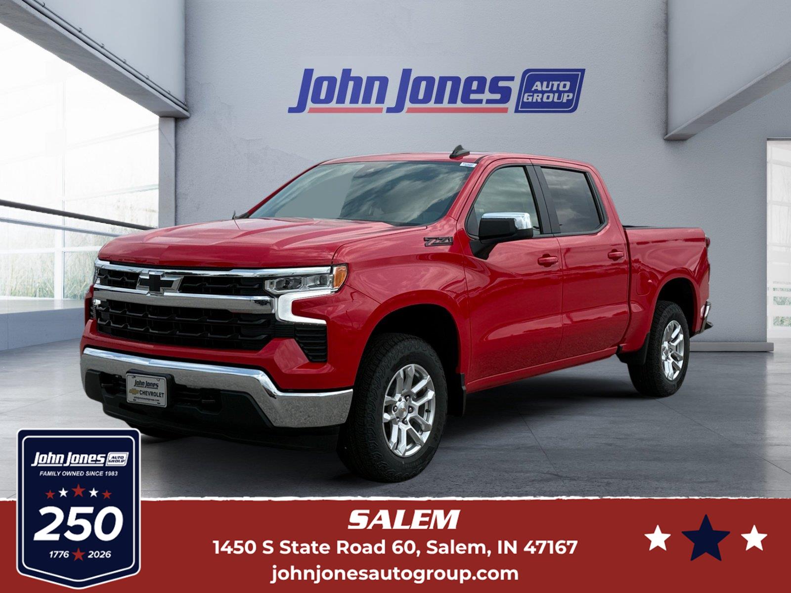 Red Hot 2026 Chevrolet Silverado 1500 Pickup Truck Four-Wheel Drive Automatic