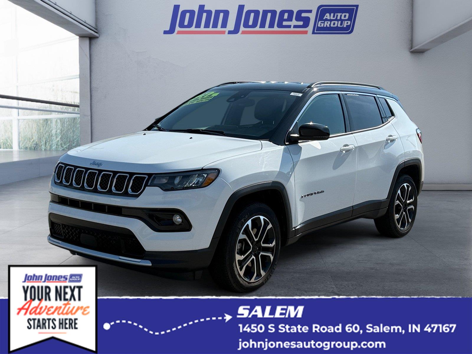 Bright White Clearcoat 2024 Jeep Compass SUV / Crossover Four-Wheel Drive 8-Speed Automatic