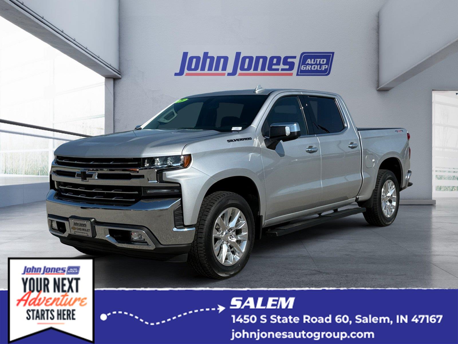 Silver Ice Metallic 2020 Chevrolet Silverado 1500 Pickup Truck Four-Wheel Drive 8-Speed Automatic