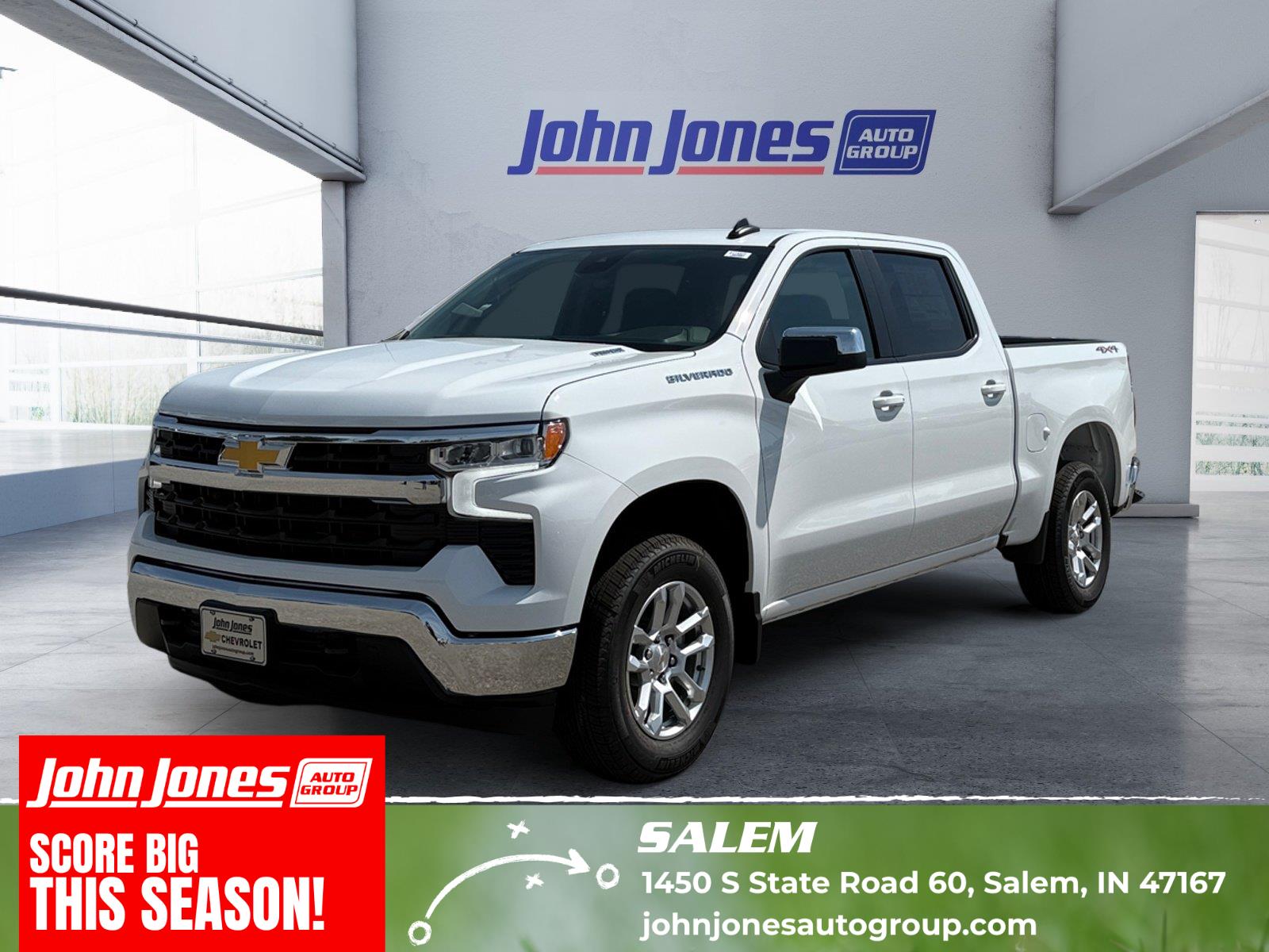 Summit White 2026 Chevrolet Silverado 1500 Pickup Truck Four-Wheel Drive 8-Speed Automatic