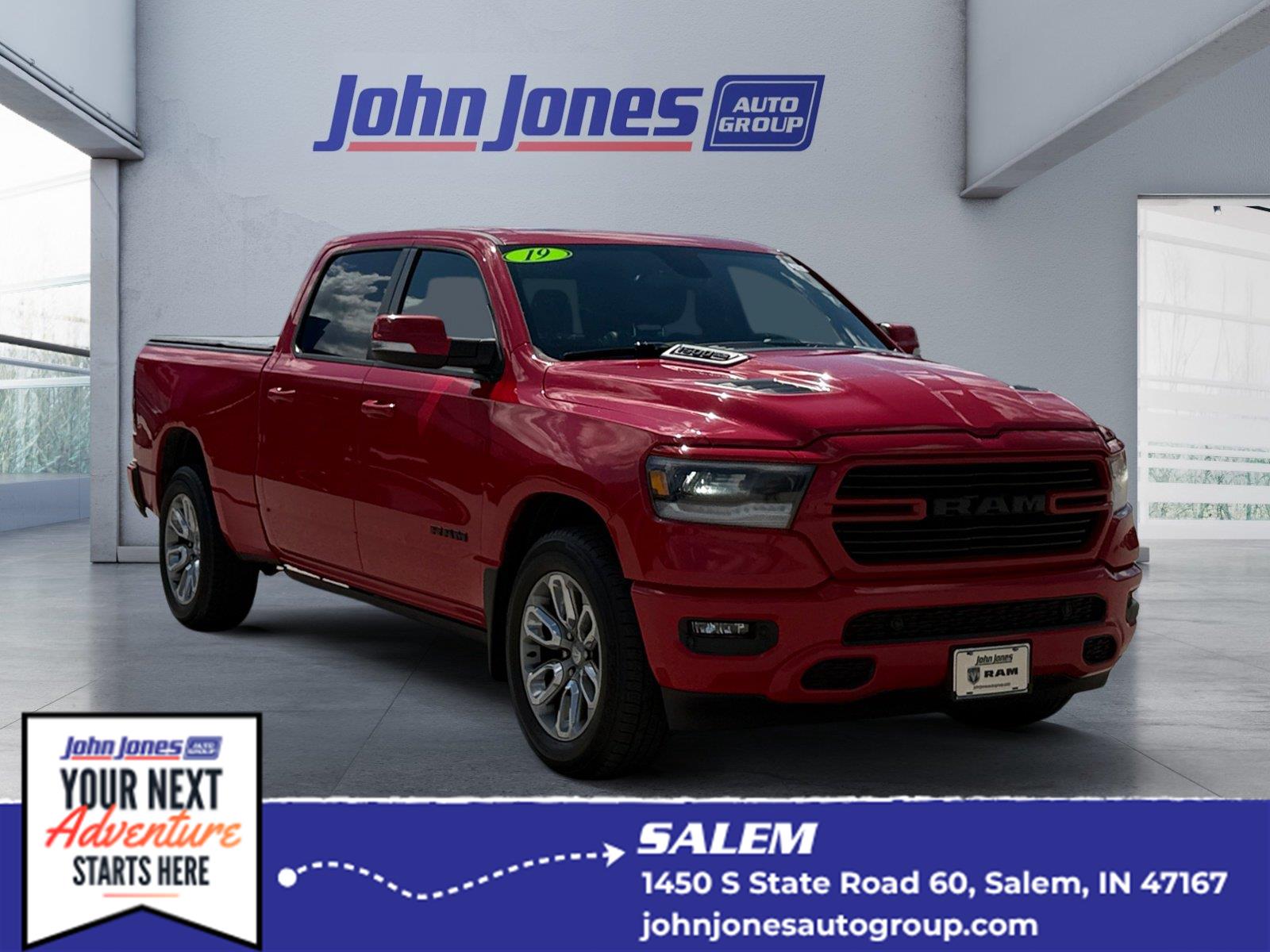 Flame Red 2019 RAM 1500 Pickup Truck 8-Speed Automatic