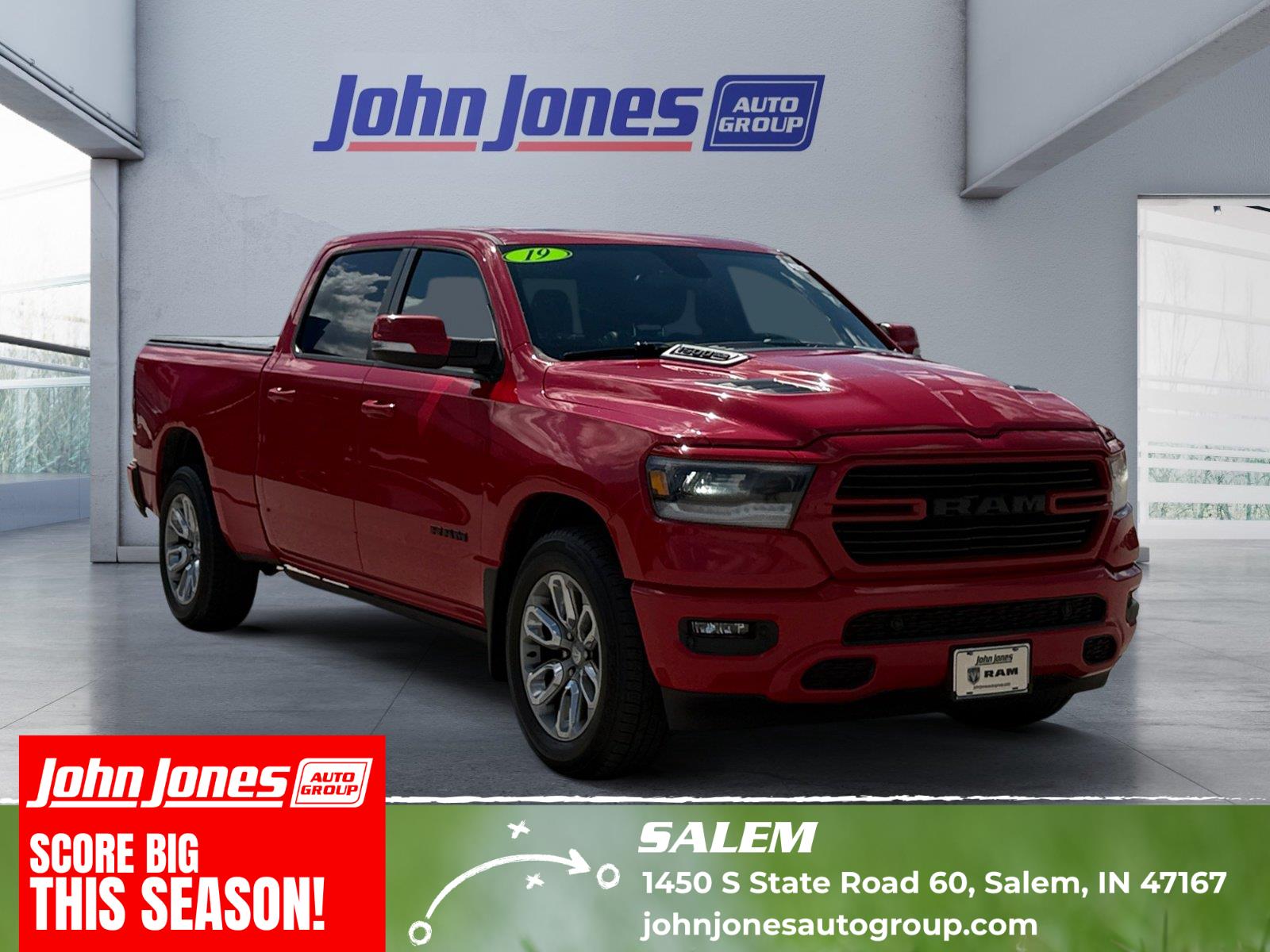 Flame Red 2019 RAM 1500 Pickup Truck 8-Speed Automatic