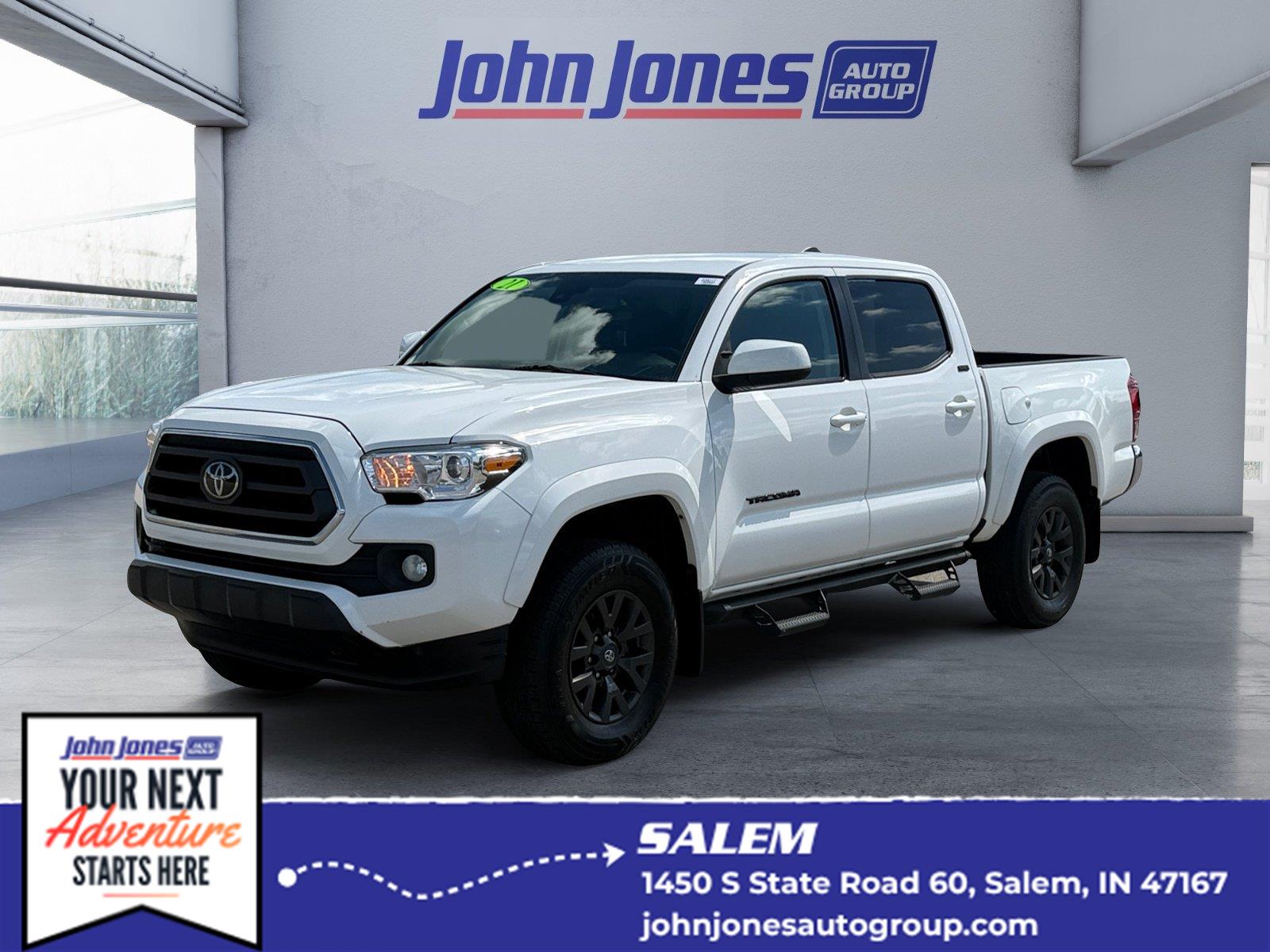 Super White 2021 Toyota Tacoma Pickup Truck Four-Wheel Drive 6-Speed Automatic