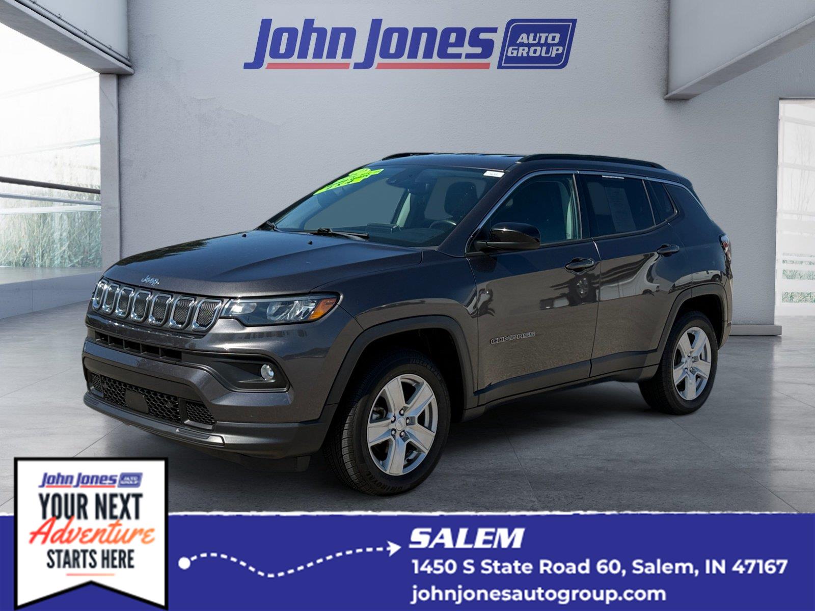 Gray (Granite Crystal Metallic Clearcoat) 2022 Jeep Compass SUV / Crossover Four-Wheel Drive 9-Speed Automatic