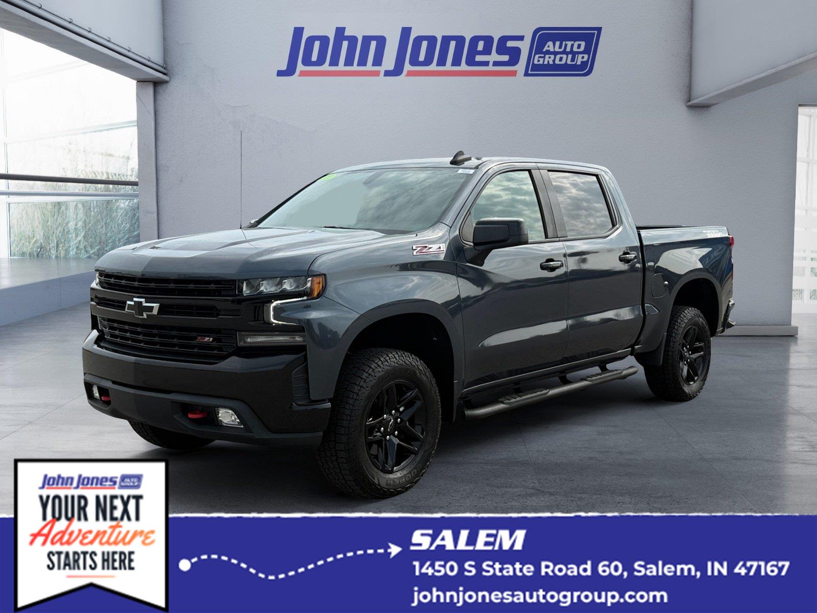 Shadow Gray Metallic 2021 Chevrolet Silverado 1500 Pickup Truck Four-Wheel Drive Automatic