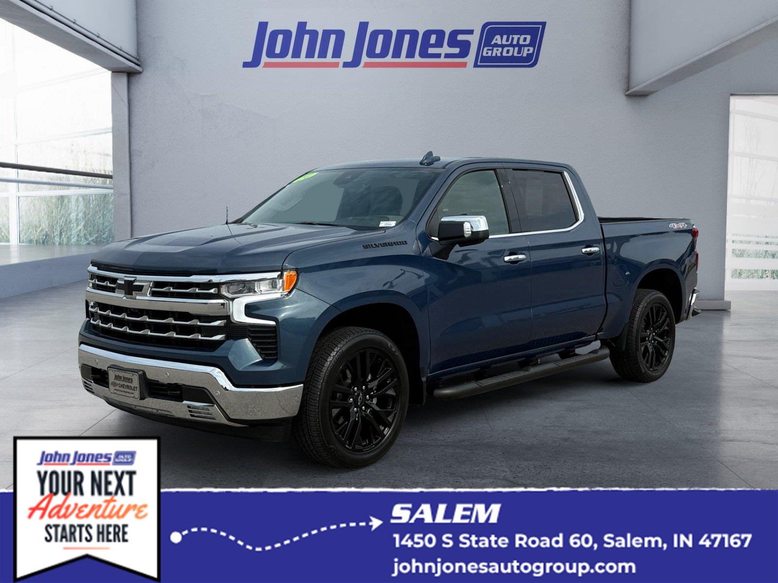 Lakeshore Blue Metallic 2024 Chevrolet Silverado 1500 Pickup Truck Four-Wheel Drive Automatic