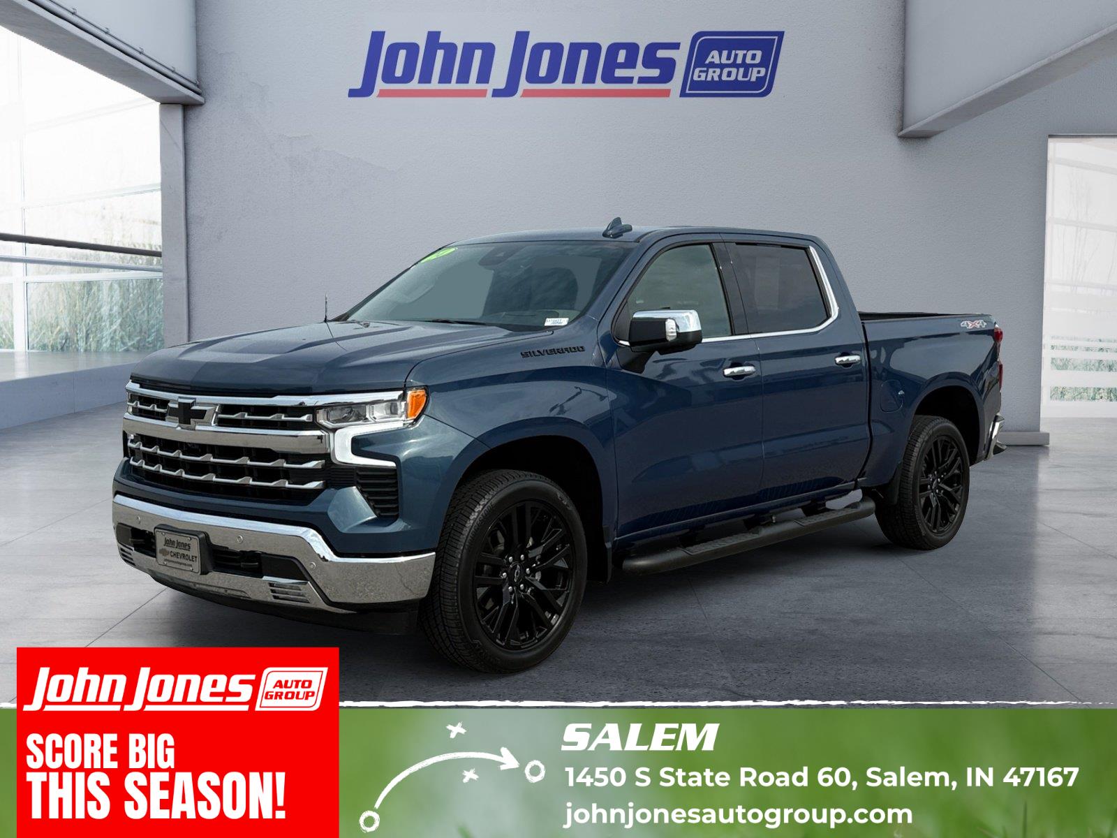Lakeshore Blue Metallic 2024 Chevrolet Silverado 1500 Pickup Truck Four-Wheel Drive Automatic
