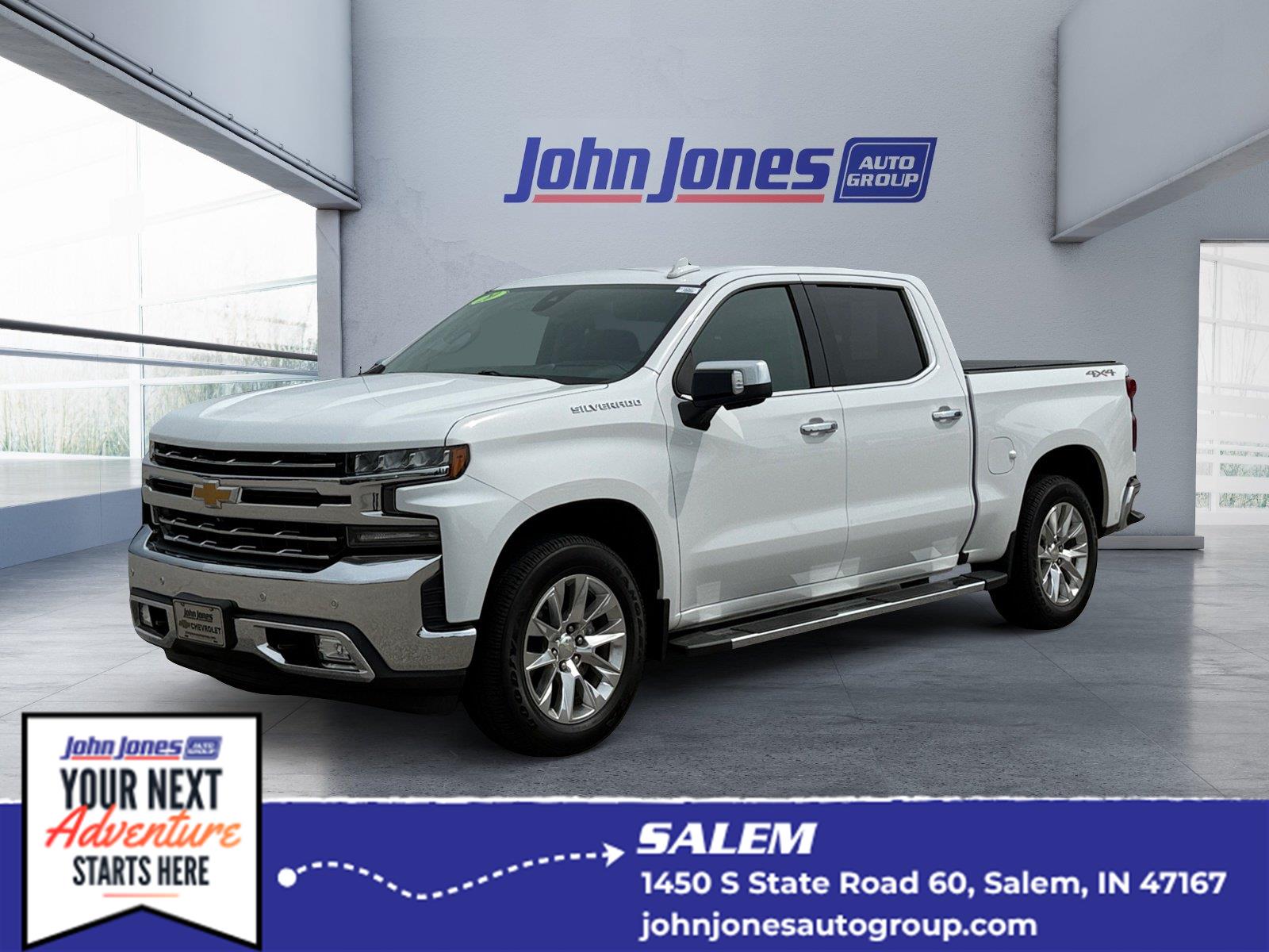 Summit White 2020 Chevrolet Silverado 1500 Pickup Truck Four-Wheel Drive 8-Speed Automatic