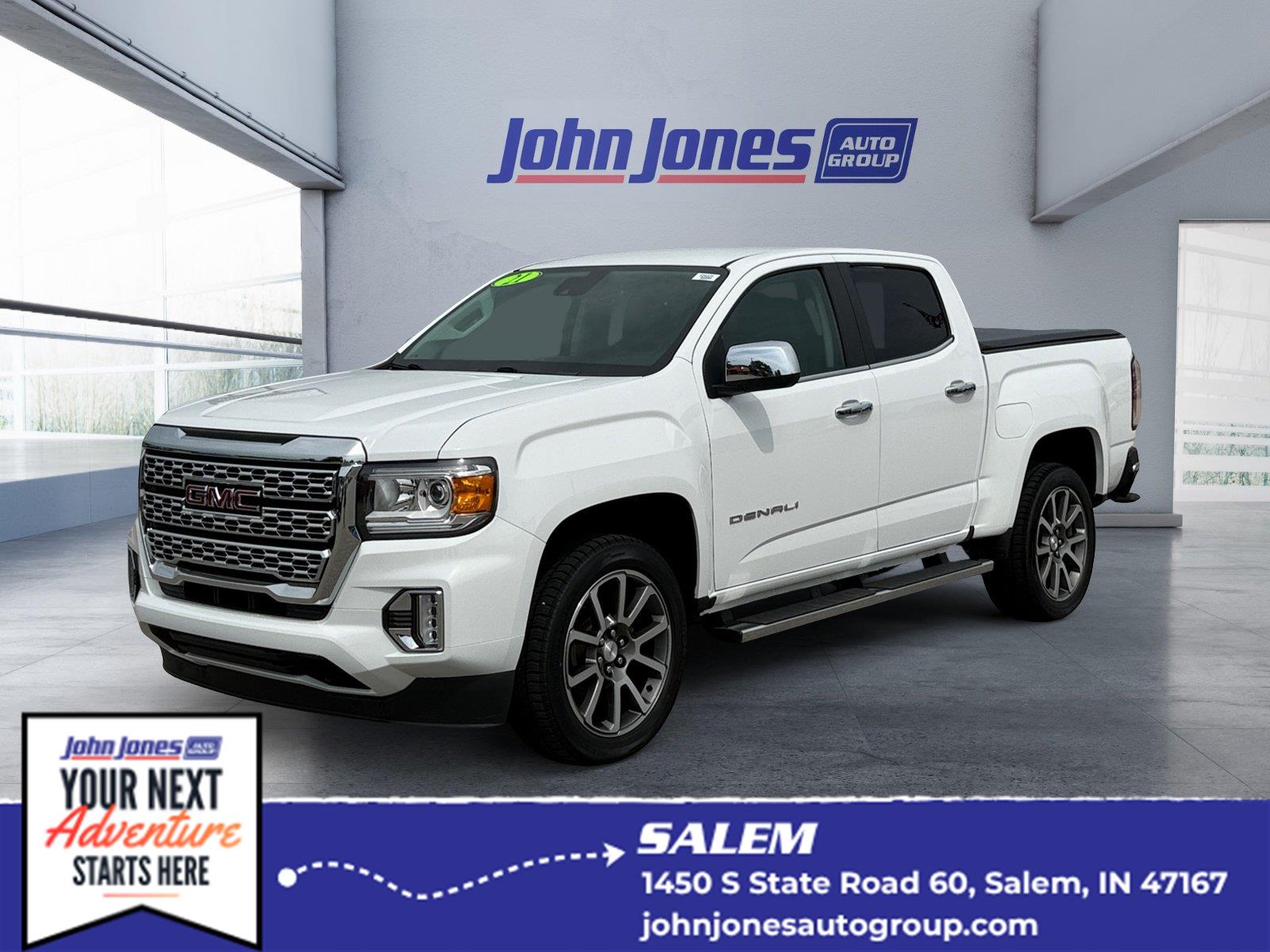 Summit White 2021 GMC Canyon Pickup Truck Four-Wheel Drive 8-Speed Automatic