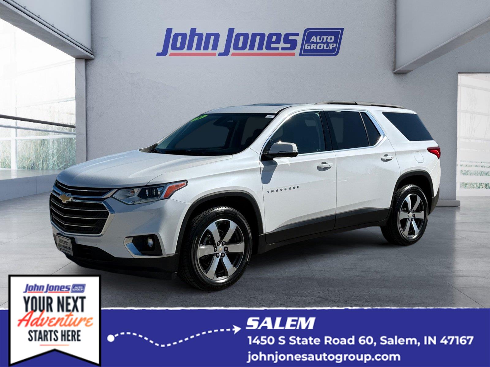 Summit White 2020 Chevrolet Traverse SUV / Crossover Front-Wheel Drive 9-Speed Automatic