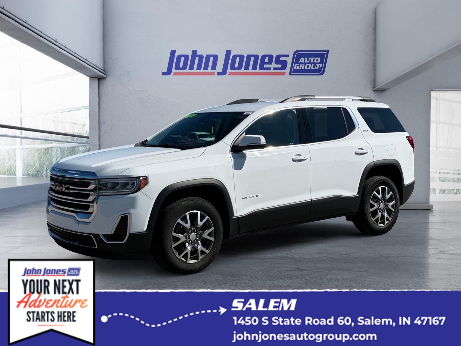 Summit White 2023 GMC Acadia SUV / Crossover Front-Wheel Drive 9-Speed Automatic