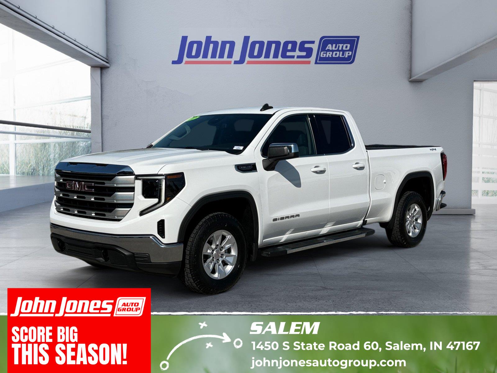 Summit White 2022 GMC Sierra 1500 Pickup Truck Four-Wheel Drive Automatic