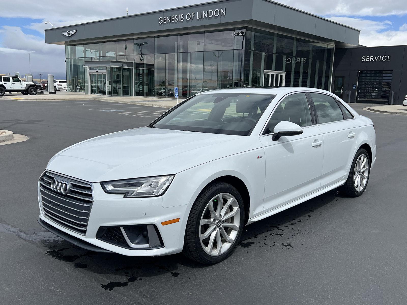 Glacier White Metallic 2019 Audi A4 quattro Premium Plus 45 TFSI Sedan All-Wheel Drive Automatic