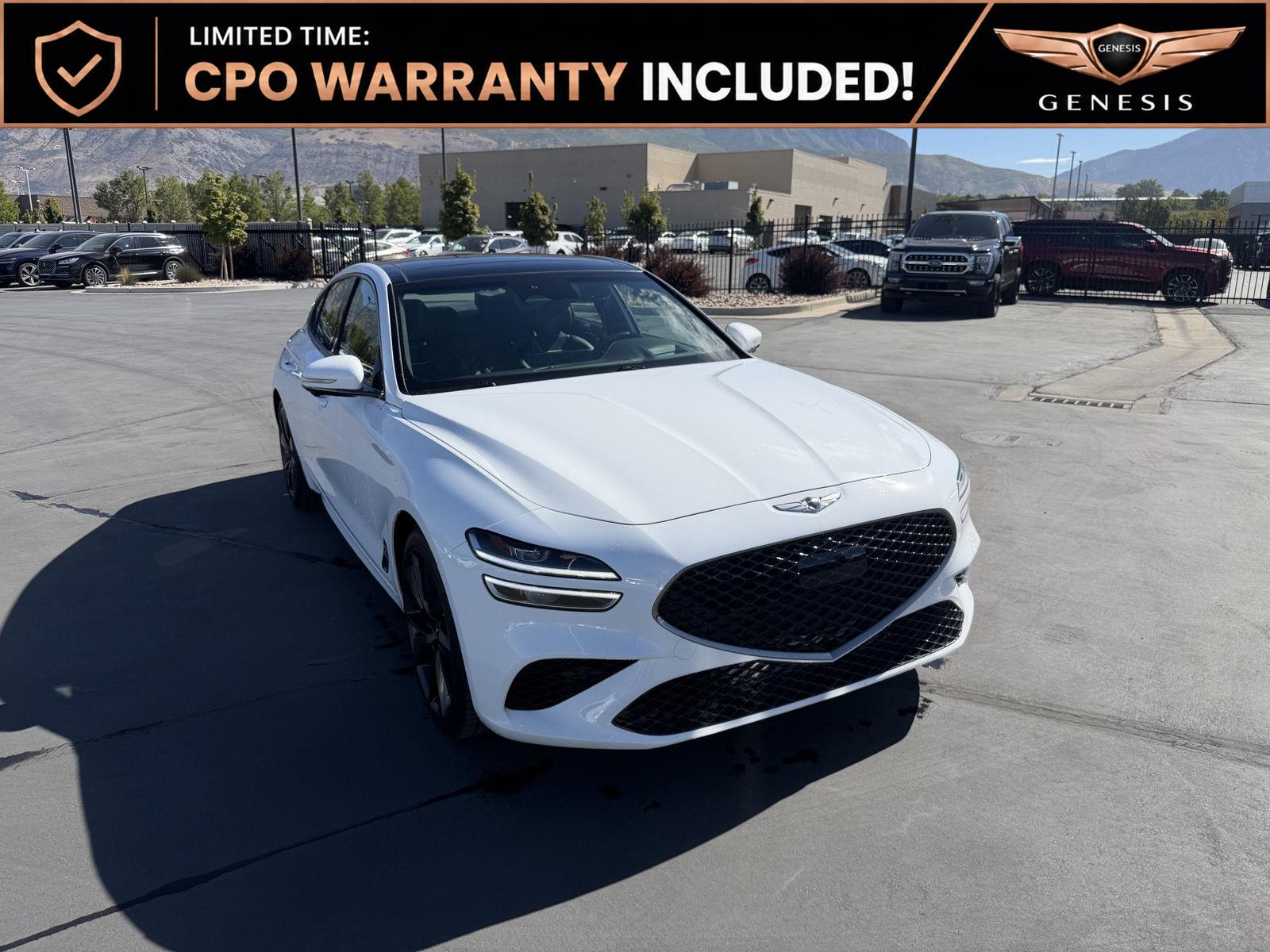 Alta White 2023 Genesis G70 Sedan Rear-Wheel Drive Automatic