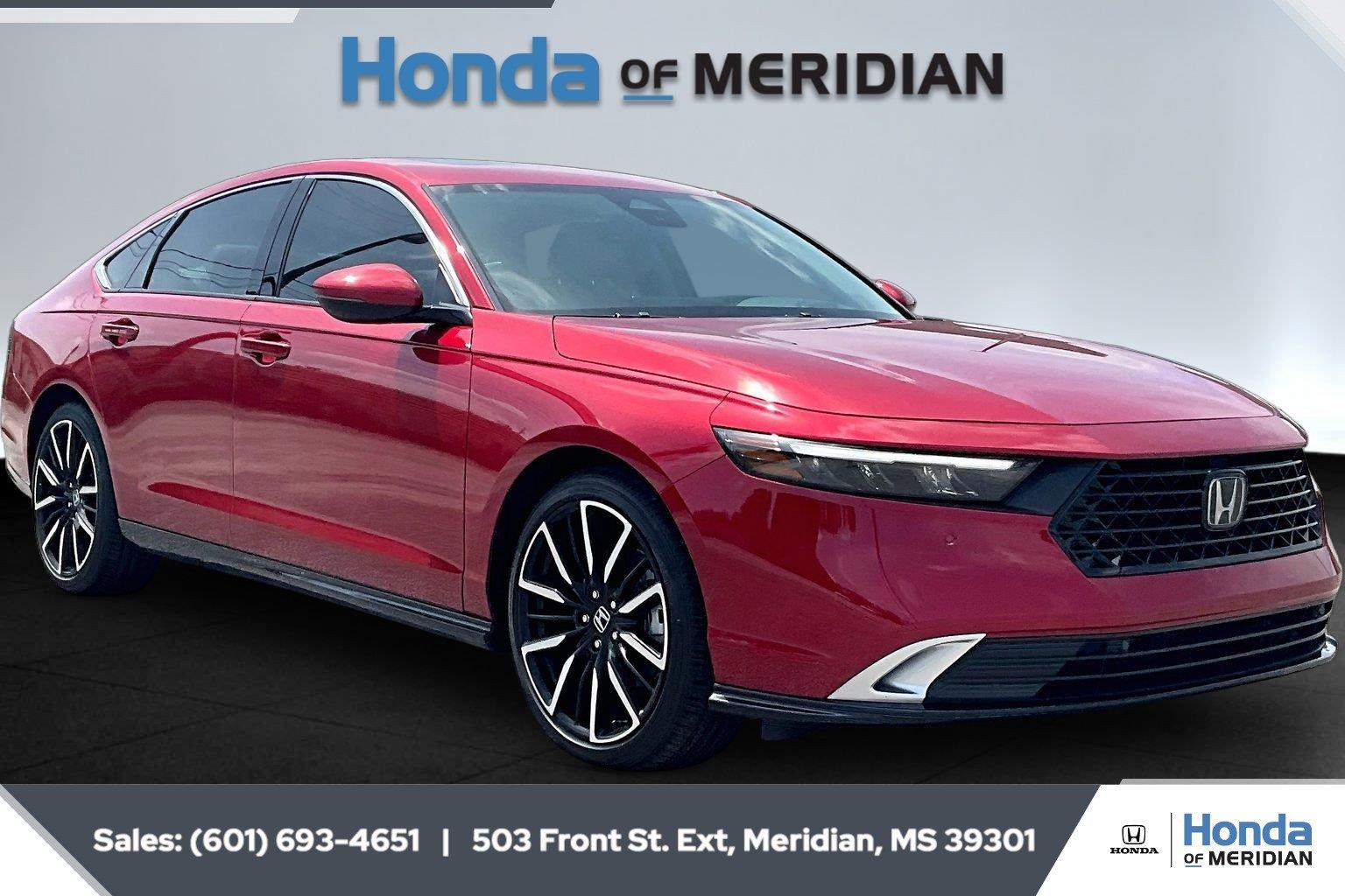 Radiant Red Metallic 2023 Honda Accord Hybrid Sedan Front-Wheel Drive Continuously Variable Transmission