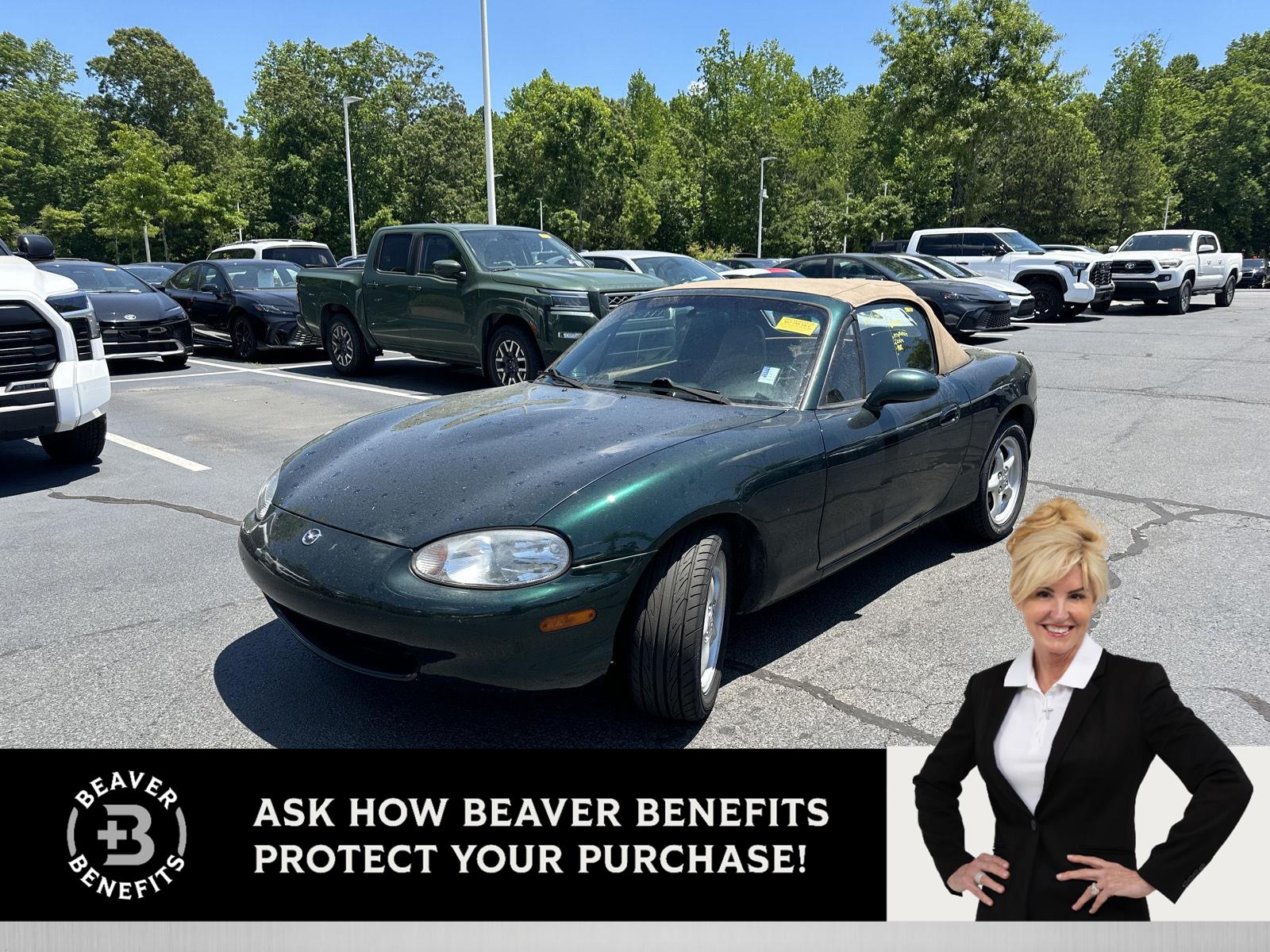 Emerald Mica 1999 Mazda MX-5 Miata Base Convertible Rear-Wheel Drive Manual