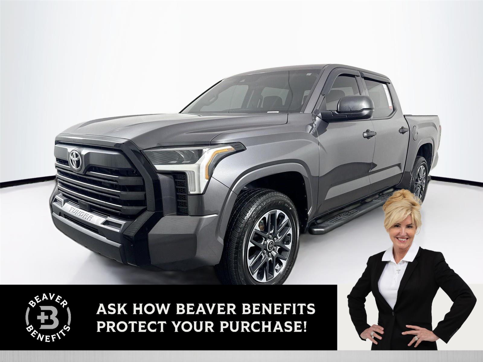 Magnetic Gray Metallic 2022 Toyota Tundra SR CrewMax Cab 4WD Pickup Truck Four-Wheel Drive Automatic