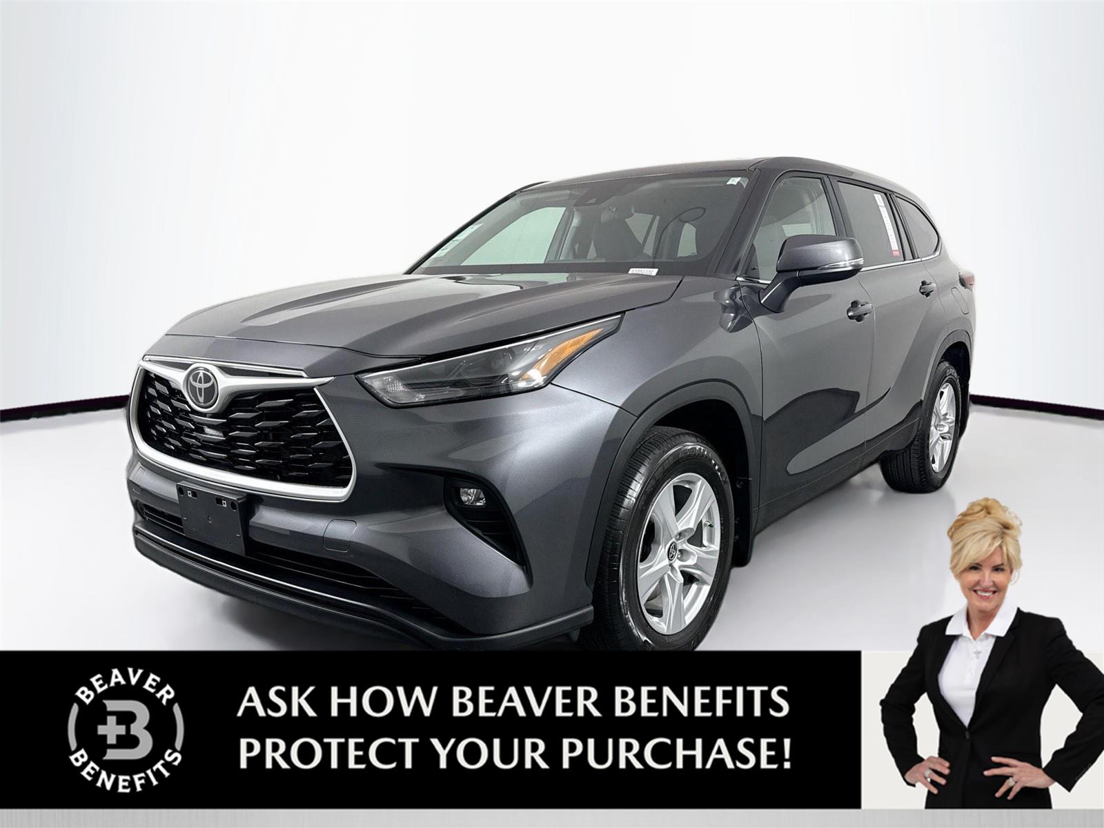 Magnetic Gray Metallic 2024 Toyota Highlander LE AWD SUV / Crossover All-Wheel Drive 8-Speed Automatic