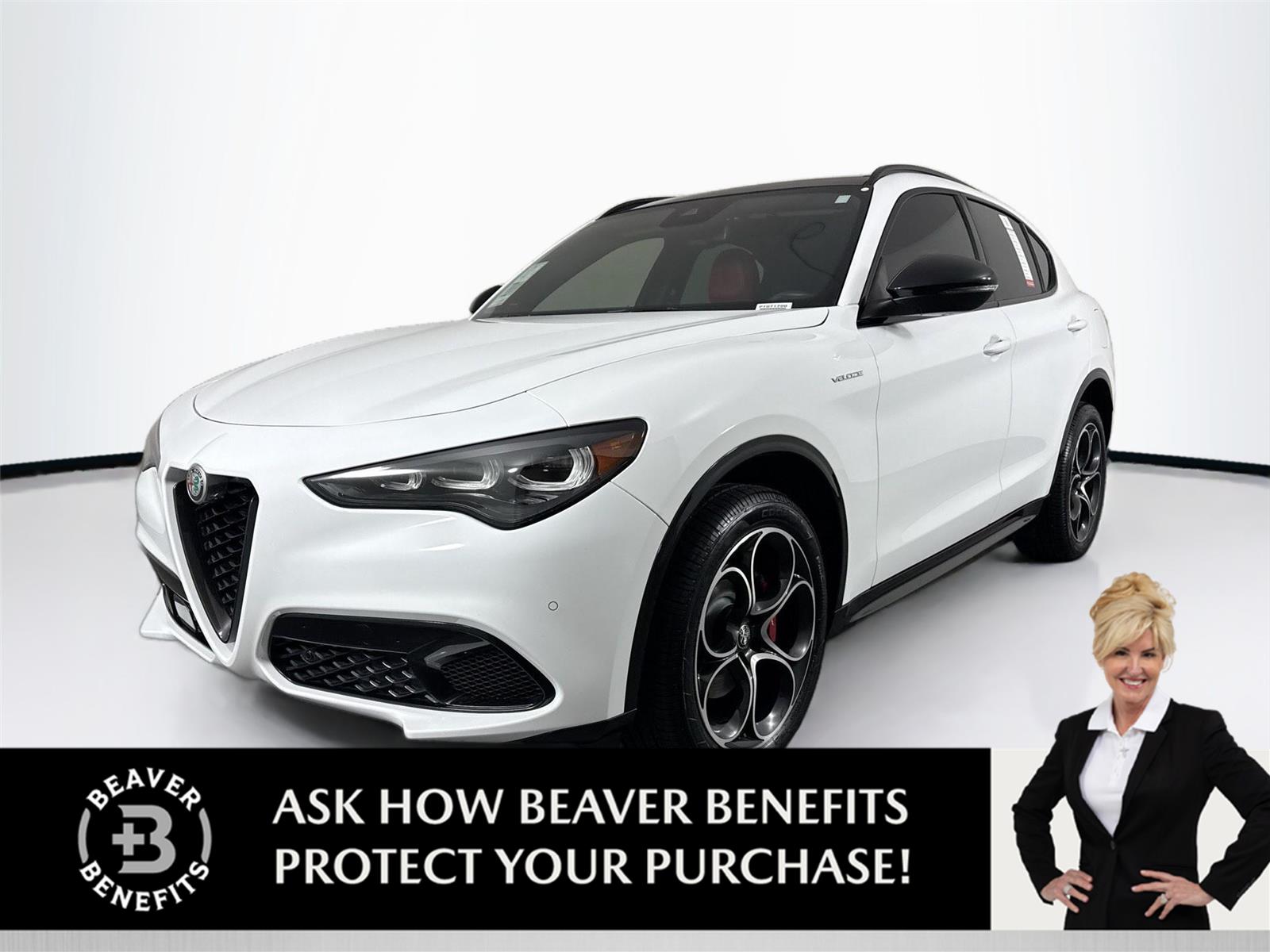 Alfa White 2024 Alfa Romeo Stelvio Veloce AWD SUV / Crossover All-Wheel Drive Automatic