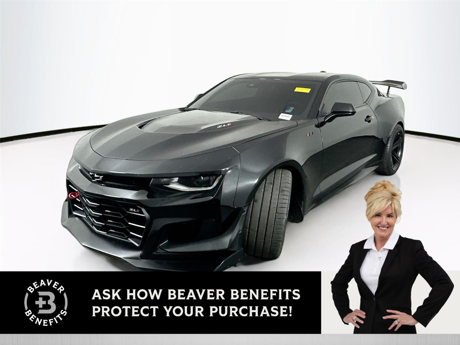 Black 2021 Chevrolet Camaro ZL1 Coupe RWD Coupe Rear-Wheel Drive Automatic