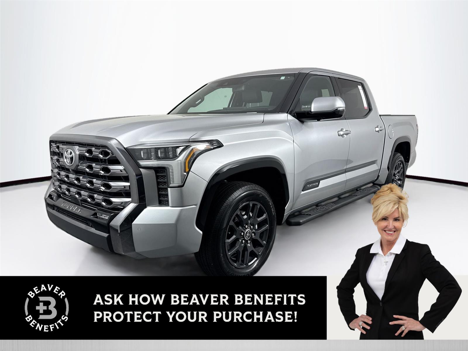 Celestial Silver Metallic 2023 Toyota Tundra Platinum CrewMax Cab 4WD Pickup Truck Four-Wheel Drive Automatic