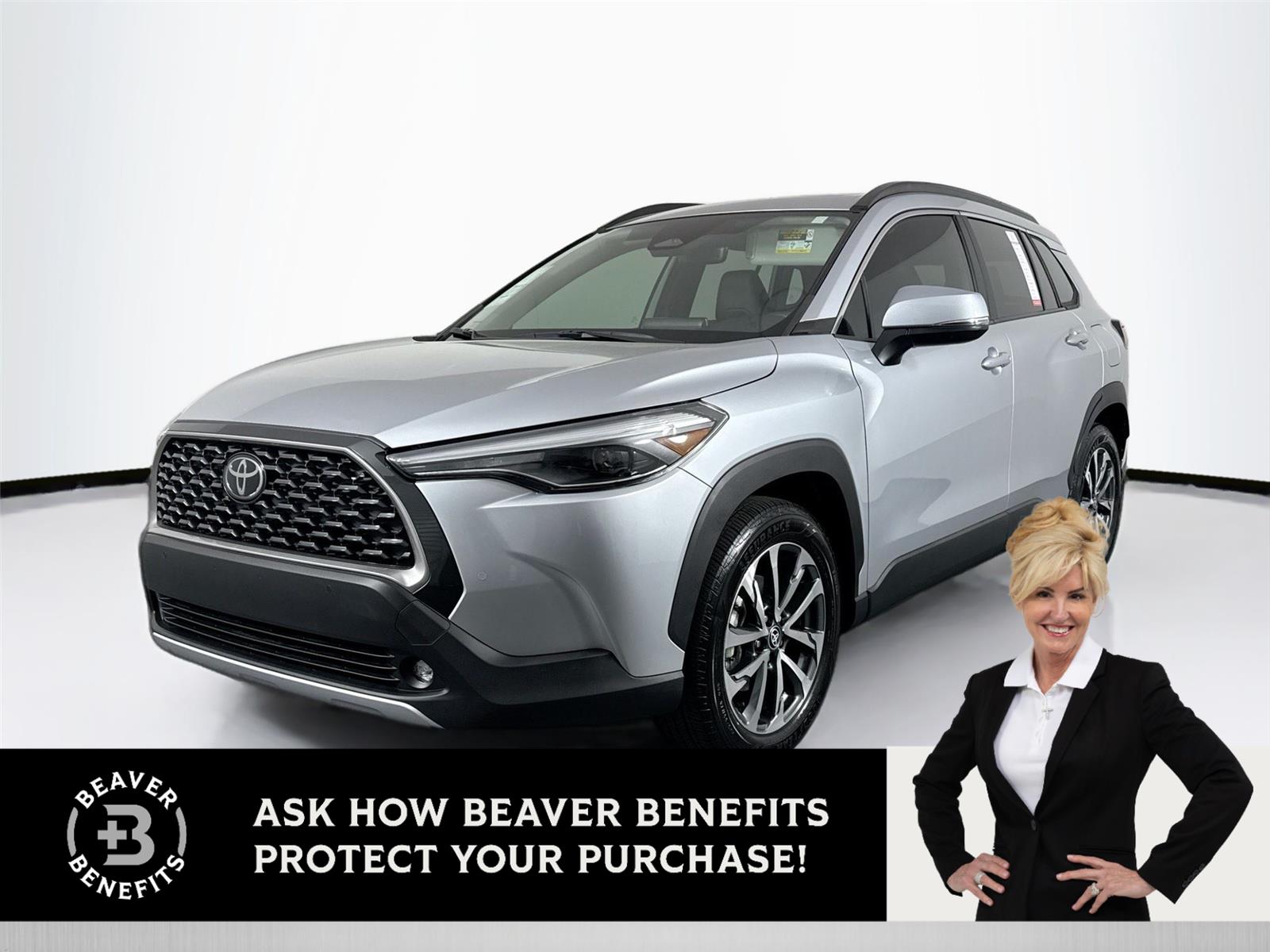 Sonic Silver 2023 Toyota Corolla Cross XLE AWD SUV / Crossover All-Wheel Drive Continuously Variable Transmission