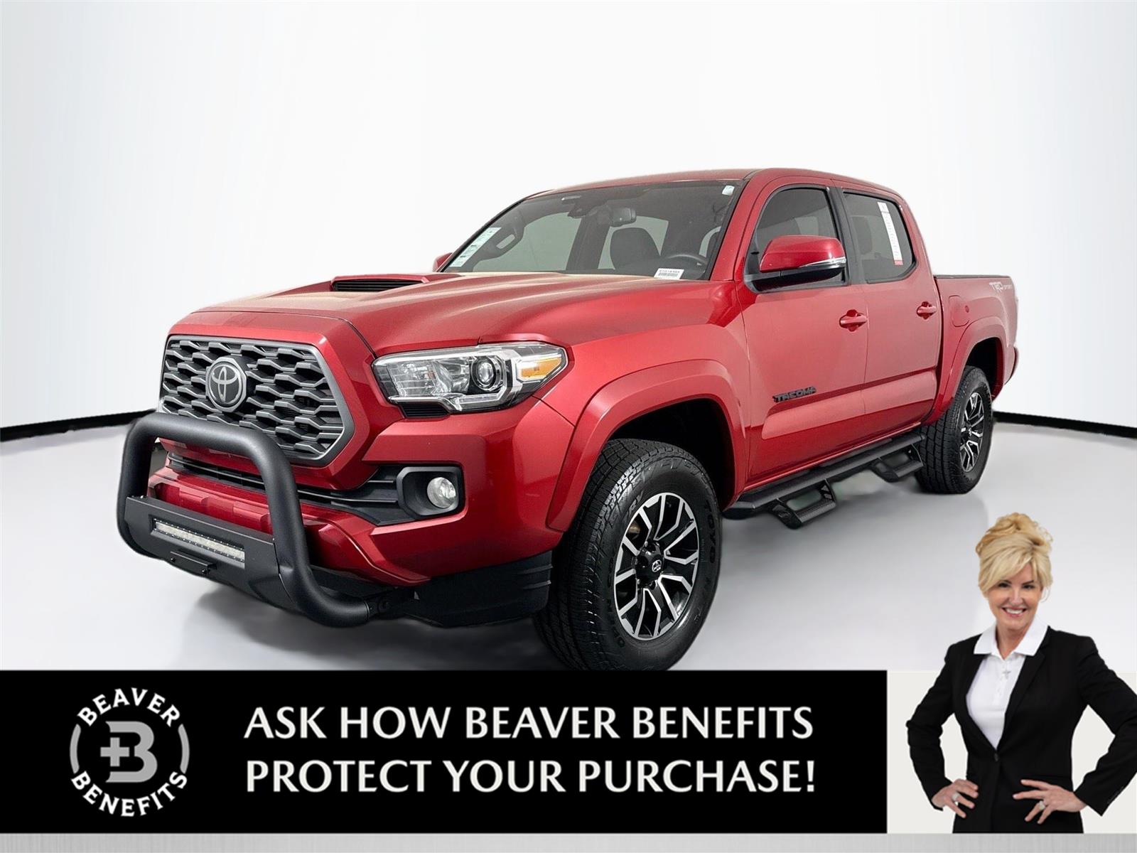 Barcelona Red Metallic 2022 Toyota Tacoma TRD Sport Double Cab RWD Pickup Truck 4X2 6-Speed Automatic